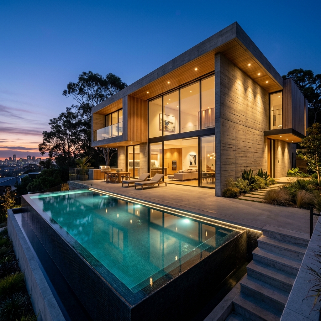 Luxury residential villa design exterior